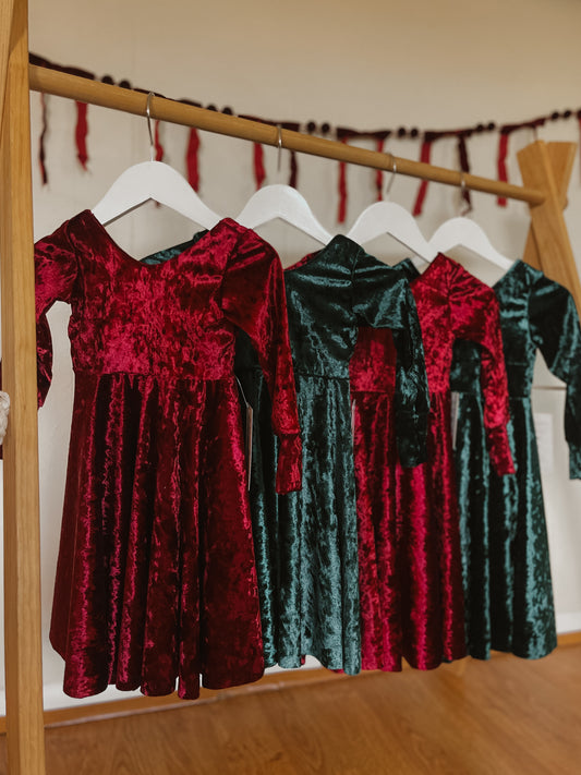 Crushed Velvet Holiday Dresses