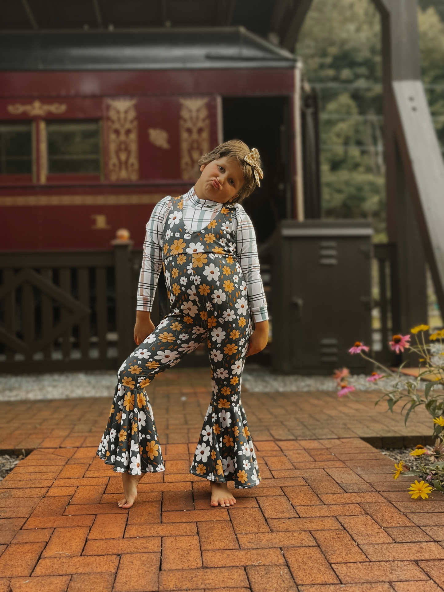 Boho Blossom | Bell Bottom Pinafore