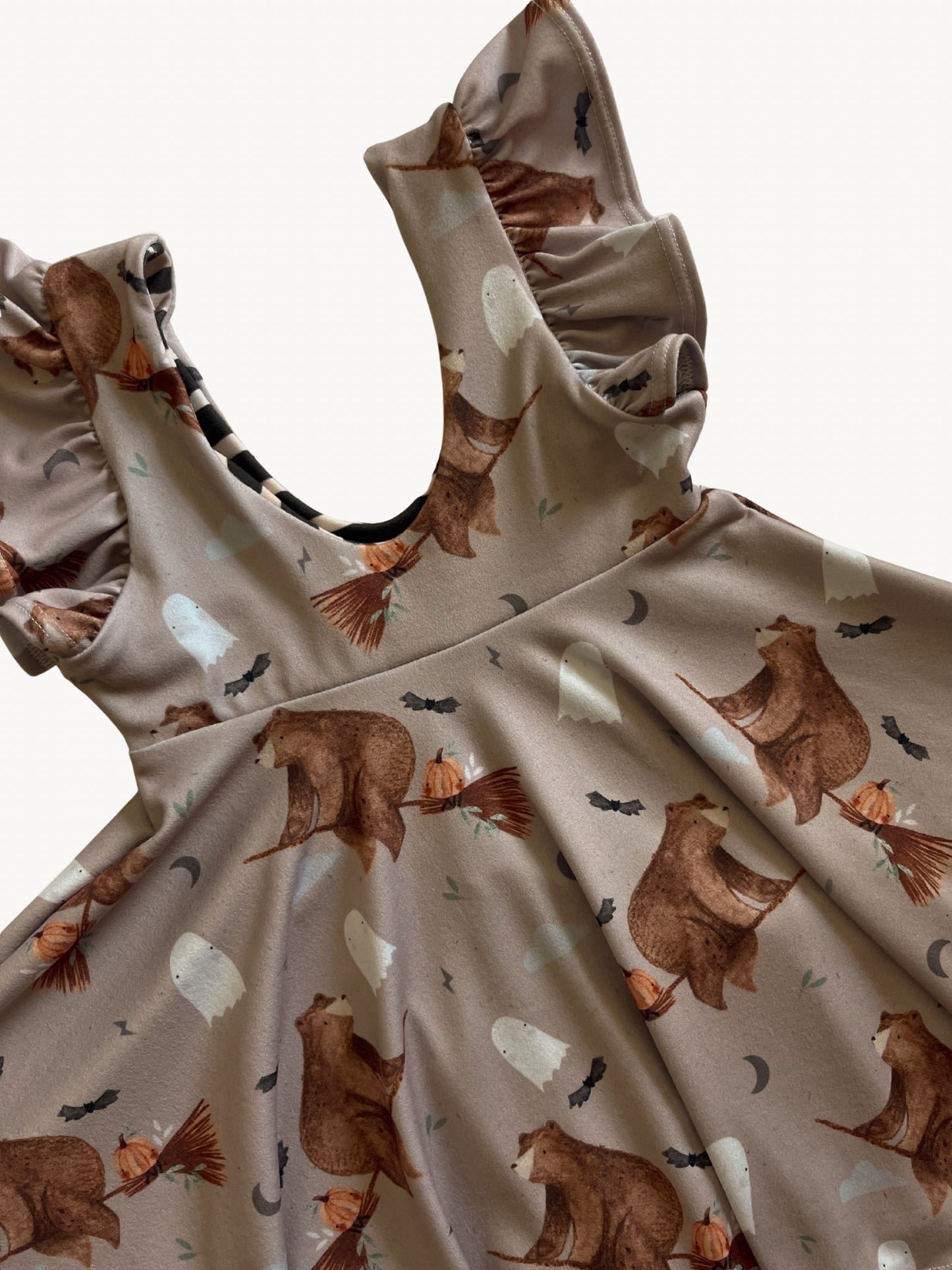Witchy Bear | Ruffle Pinafore Dress