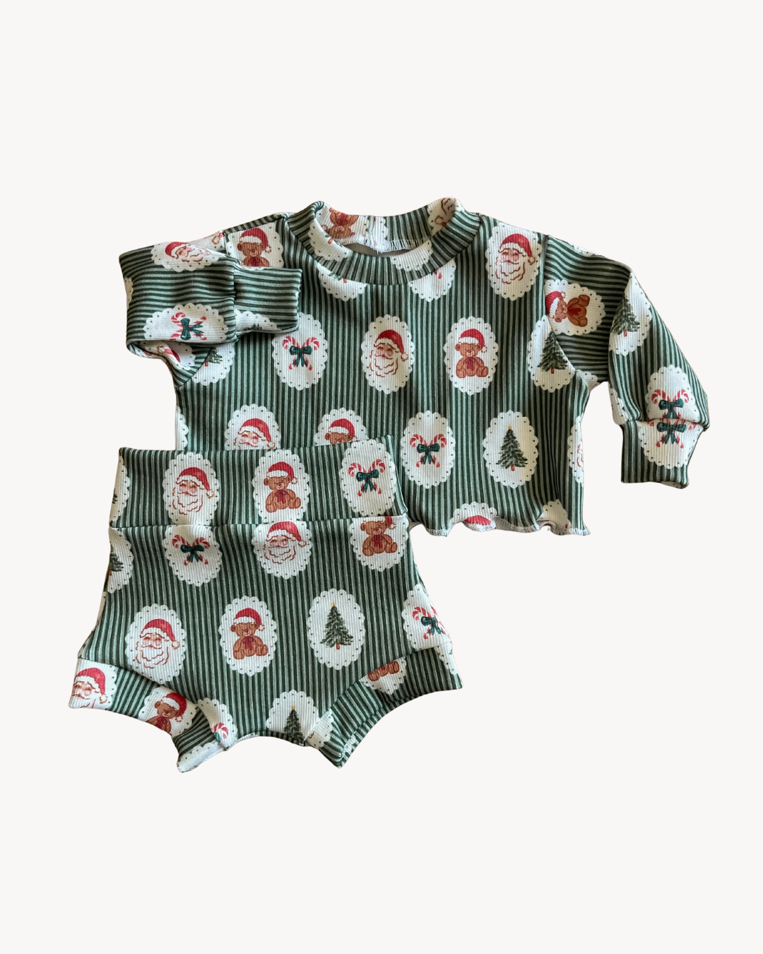 Vintage Christmas Portraits | Organic 2x1 American-Milled Rib Set