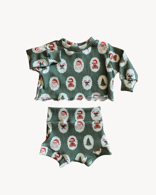 Vintage Christmas Portraits | Organic 2x1 American-Milled Rib Set