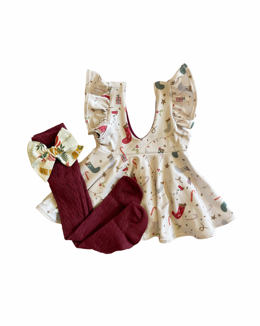 Stockings & Stardust | DBP Ruffle Pinafore Mini Dress
