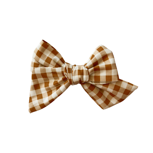 Gingham in Mustard | Bow