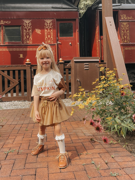 Little Pumpkin Colorblock Tee