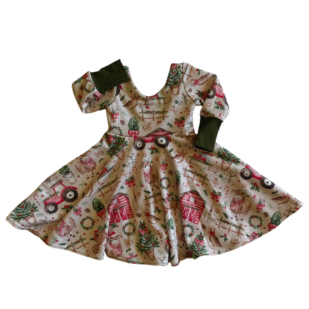 Merry Little Farmhouse | French Terry Twirl Dress