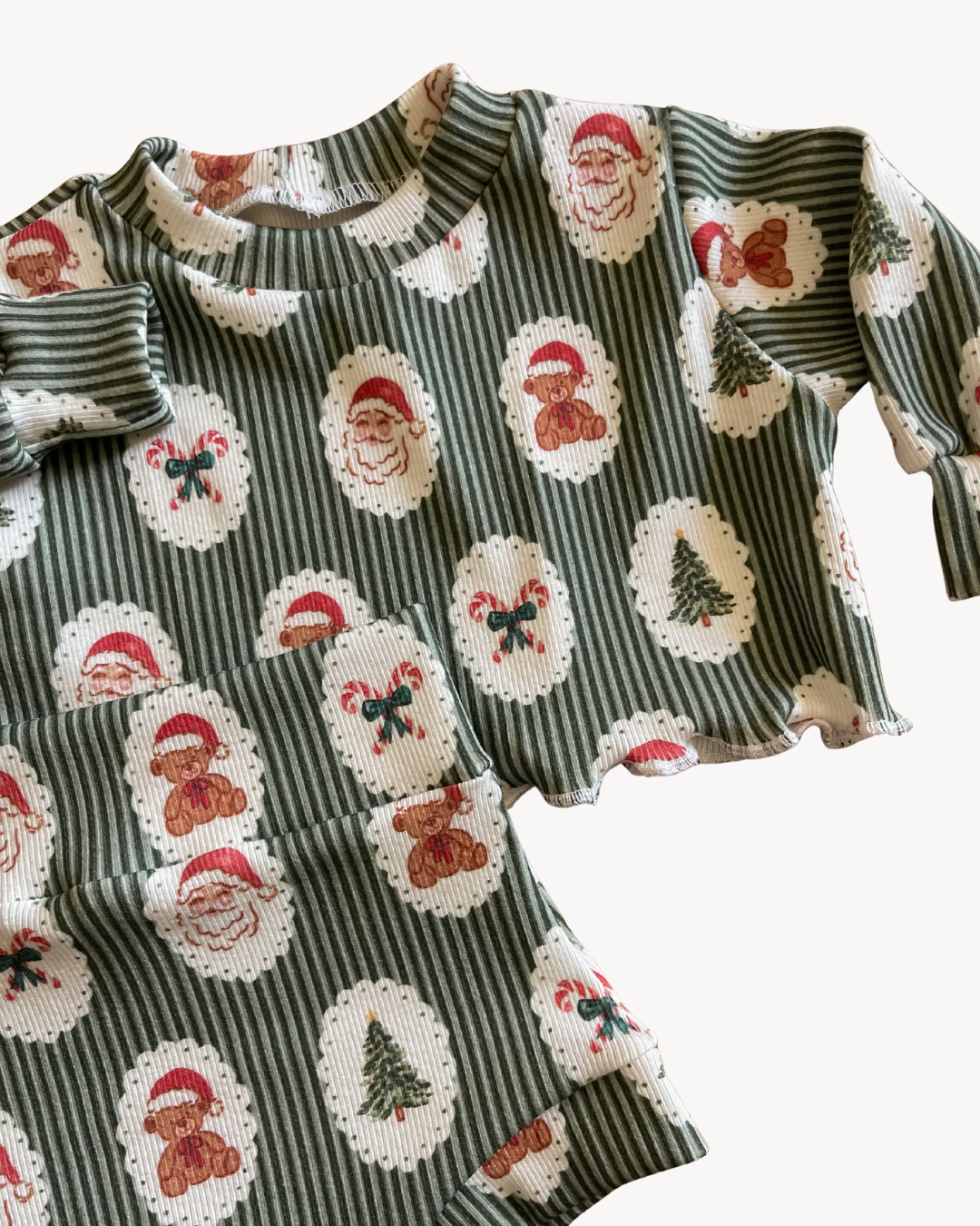 Vintage Christmas Portraits | Organic 2x1 American-Milled Rib Set